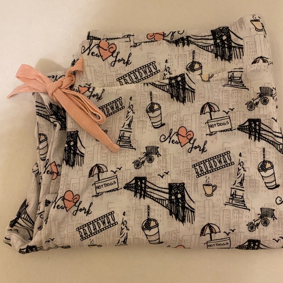 Cynthia Rowley Pajama Bottoms New York Print - Picture 1 of 10